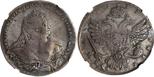 1 Rubel Russisches Reich (1720-1917) Silber Anna Iwanowna (1693-1740)