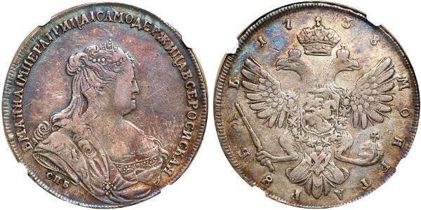 1 Rubel Russisches Reich (1720-1917) Silber Anna Iwanowna (1693-1740)