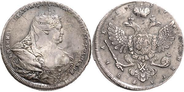 1 Rubel Russisches Reich (1720-1917) Silber Anna Iwanowna (1693-1740)