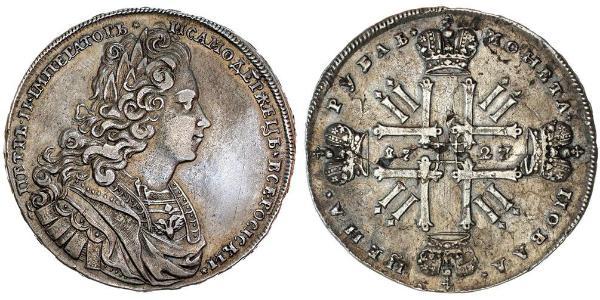 1 Rubel Russisches Reich (1720-1917) Silber Peter II (1715-1730)