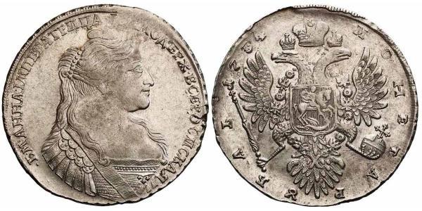 1 Rubel Russisches Reich (1720-1917) Silber Anna Iwanowna (1693-1740)