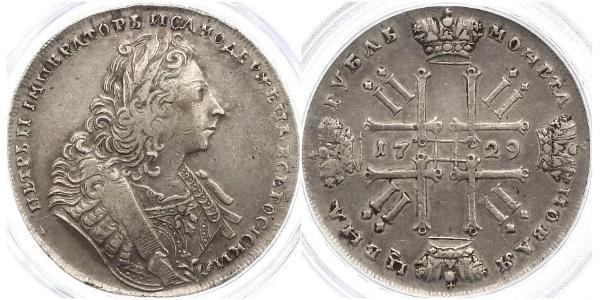 1 Rubel Russisches Reich (1720-1917) Silber Peter II (1715-1730)
