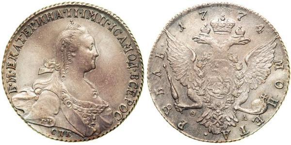 1 Rubel Russisches Reich (1720-1917) Silber Katharina II (1729-1796)