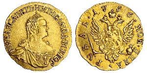 1 Ruble Russian Empire (1720-1917) Gold Jelisaweta I Petrowna (1709-1762)