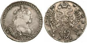 1 Ruble Russian Empire (1720-1917) Silver Anna Ivanovna (1693-1740)