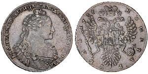 1 Ruble Russian Empire (1720-1917) Silver Anna Ivanovna (1693-1740)