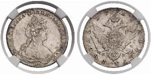 1 Ruble Russian Empire (1720-1917) Silver Catherine II (1729-1796)