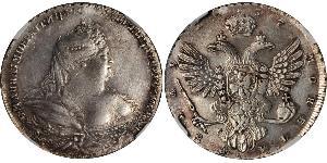 1 Ruble Russian Empire (1720-1917) Silver Anna Ivanovna (1693-1740)