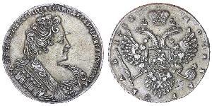 1 Ruble Russian Empire (1720-1917) Silver Anna Ivanovna (1693-1740)