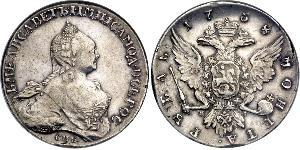 1 Ruble Russian Empire (1720-1917) Silver Jelisaweta I Petrowna (1709-1762)