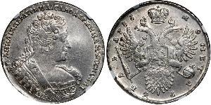 1 Ruble Russian Empire (1720-1917) Silver Anna Ivanovna (1693-1740)