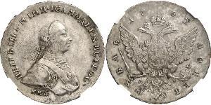 1 Ruble Russian Empire (1720-1917) Silver Peter III (1728-1762)