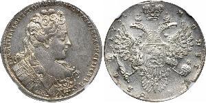 1 Ruble Russian Empire (1720-1917) Silver Anna Ivanovna (1693-1740)