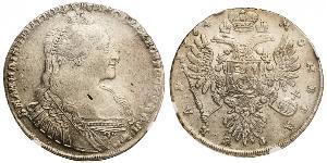 1 Ruble Russian Empire (1720-1917) Silver Anna Ivanovna (1693-1740)