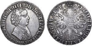 1 Ruble Russian Empire (1720-1917) Silver Peter the Great (1672-1725)