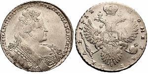 1 Ruble Russian Empire (1720-1917) Silver Anna Ivanovna (1693-1740)