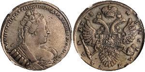 1 Ruble Russian Empire (1720-1917) Silver Anna Ivanovna (1693-1740)