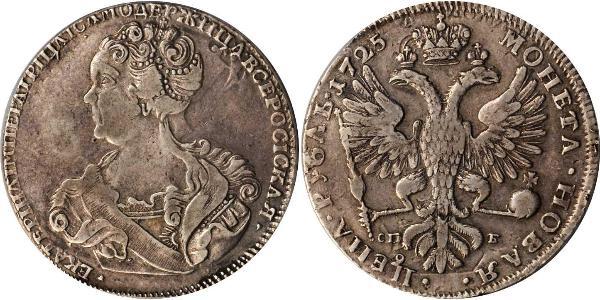 1 Ruble Russian Empire (1720-1917) Silver Catherine I (1684-1727)