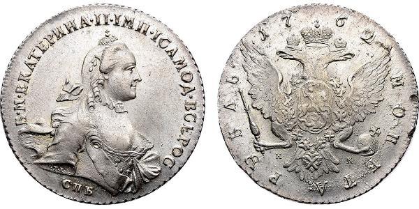 1 Ruble Russian Empire (1720-1917) Silver Catherine II (1729-1796)