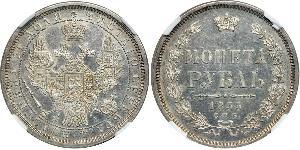 1 Ruble 俄罗斯帝国 (1721 - 1917) 銀 Nicholas I of Russia (1796-1855)