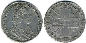 1 Ruble 俄罗斯帝国 (1721 - 1917) 銀 彼得大帝(1672-1725)