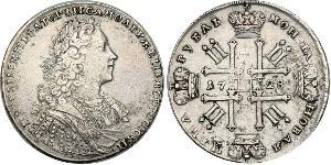 1 Ruble 俄罗斯帝国 (1721 - 1917) 銀 Peter II (1715-1730)