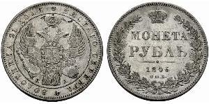 1 Ruble 俄罗斯帝国 (1721 - 1917) 銀 Nicholas I of Russia (1796-1855)