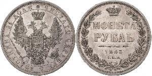 1 Ruble 俄罗斯帝国 (1721 - 1917) 銀 Nicholas I of Russia (1796-1855)