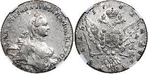 1 Ruble 俄罗斯帝国 (1721 - 1917) 銀 叶卡捷琳娜二世 (1729-1796)