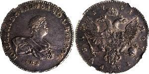 1 Ruble 俄罗斯帝国 (1721 - 1917) 銀 Ivan VI Antonovich (1740-1764)