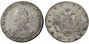 1 Ruble 俄罗斯帝国 (1721 - 1917) 銀 叶卡捷琳娜二世 (1729-1796)