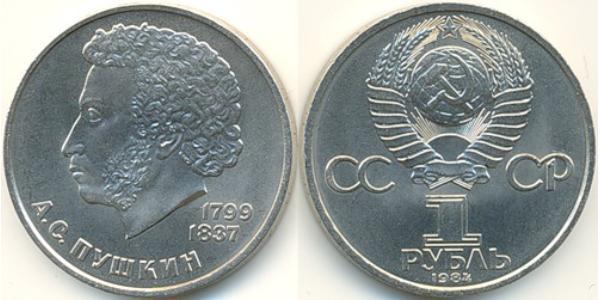 1 Ruble 苏联 (1922 - 1991) 銅/镍 