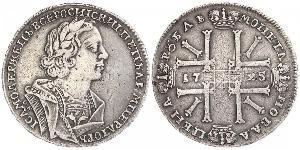 1 Rublo Impero russo (1720-1917) Argento Pietro I di Russia(1672-1725)