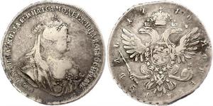 1 Rublo Impero russo (1720-1917) Argento Anna Ivanovna (1693-1740)