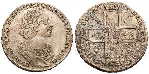 1 Rublo Impero russo (1720-1917) Argento Pietro I di Russia(1672-1725)