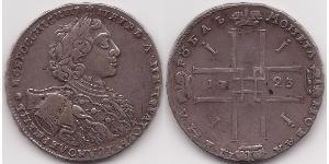 1 Rublo Impero russo (1720-1917) Argento Pietro I di Russia(1672-1725)