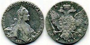 1 Rublo Impero russo (1720-1917) Argento Caterina II (1729-1796)