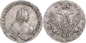 1 Rublo Impero russo (1720-1917) Argento Elisabetta I (1709-1762)