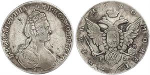 1 Rublo Impero russo (1720-1917) Argento Caterina II (1729-1796)