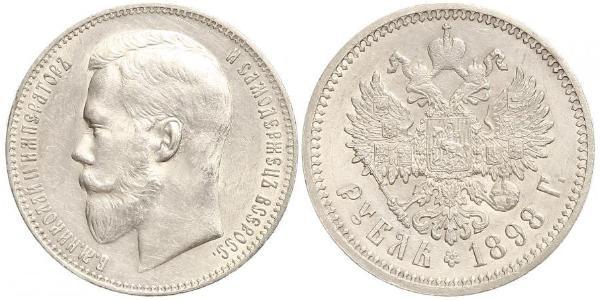 1 Rublo Impero russo (1720-1917) Argento Nicola II (1868-1918)