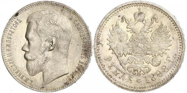 1 Rublo Impero russo (1720-1917) Argento Nicola II (1868-1918)