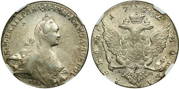 1 Rublo Impero russo (1720-1917) Argento Caterina II (1729-1796)