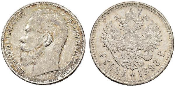 1 Rublo Impero russo (1720-1917) Argento Nicola II (1868-1918)