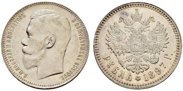 1 Rublo Impero russo (1720-1917) Argento Nicola II (1868-1918)