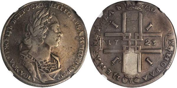 1 Rublo Impero russo (1720-1917) Argento Pietro I di Russia(1672-1725)