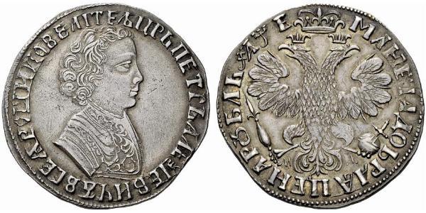 1 Rublo Impero russo (1720-1917) Argento Pietro I di Russia(1672-1725)