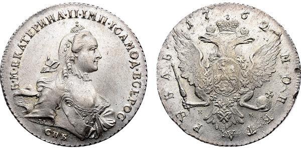 1 Rublo Impero russo (1720-1917) Argento Caterina II (1729-1796)