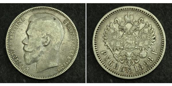 1 Rublo Impero russo (1720-1917) Argento Nicola II (1868-1918)
