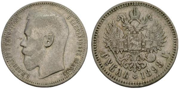 1 Rublo Impero russo (1720-1917) Argento Nicola II (1868-1918)