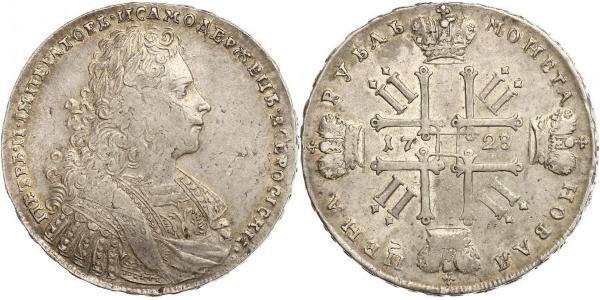 1 Rublo Impero russo (1720-1917) Argento Pietro II (1715-1730)